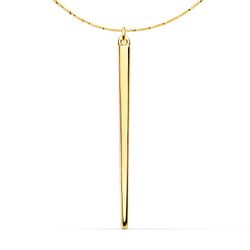 Colgante Oro 18kts Pincho 30X2mm Cadena Veneciana 43+3cm 22086