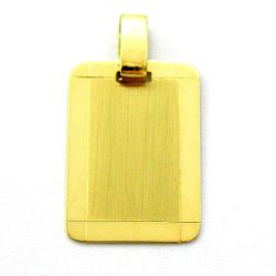 Colgante Oro 18kts Placa Bisel 20x13mm C1/913/2