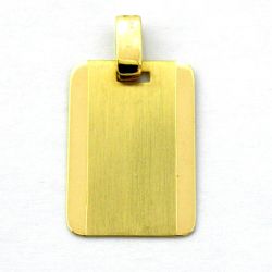 Colgante Oro 18kts Placa Bisel Lateral 26x18mm C1/915/1