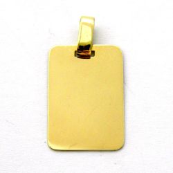 Colgante Oro 18kts Placa Mate Y Brillo 20x13mm C1/913