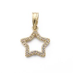 Colgante Oro 9kts 12x12mm 9K22105 Circonitas
