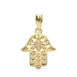 Colgante Oro 9kts 17x14mm 9K190256 Mano Fatima