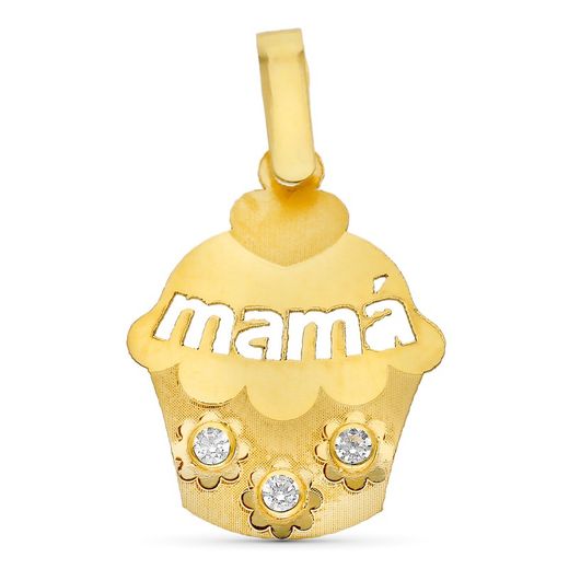 9kt Gold Pendant 19x15mm 9K16577 Zirconias