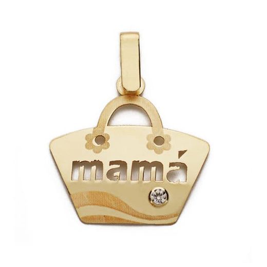 9kt Gold Pendant 19x19mm 9K16557 Zirconia