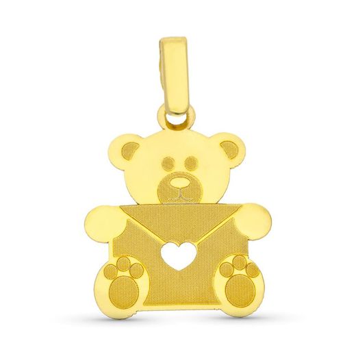 9kt Gold Pendant 20x16mm 9K16551 Bear