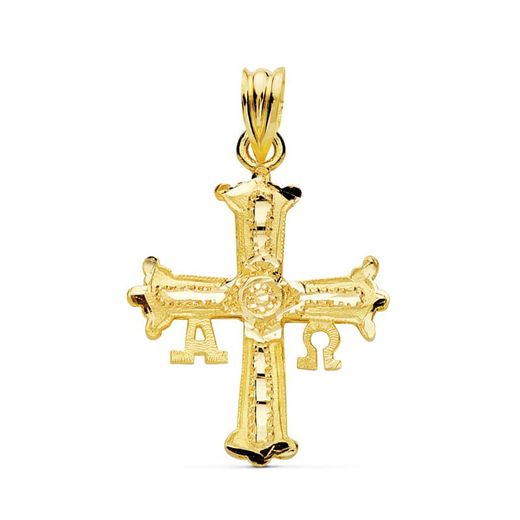 Anhänger aus 9-karätigem Gold, 27 x 24 mm, 9KP7664-325, Covadonga-Kreuz