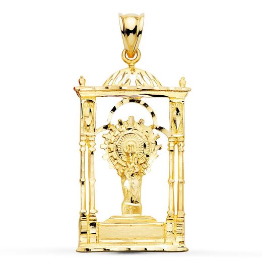 9kt Gold Pendant 34x20mm 9K230230 Virgin of the Pillar