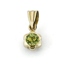 Colgante Oro 9kts 4x4mm 9K22113 Olivina