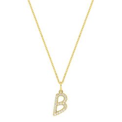 Colgante Oro 9Kts (9)9KLGD01BY Letra B - Diamantes Laboratorio 0,14ct
