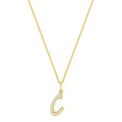 Colgante Oro 9Kts (9)9KLGD01CY Letra C - Diamantes Laboratorio 0,09ct