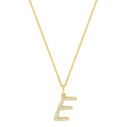 Colgante Oro 9Kts (9)9KLGD01EY Letra E - Diamantes Laboratorio 0,13ct