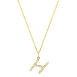 Colgante Oro 9Kts (9)9KLGD01HY Letra H - Diamantes Laboratorio 0,13ct