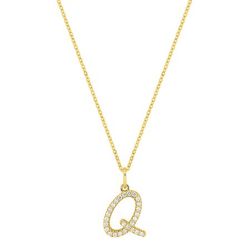 Colgante Oro 9Kts (9)9KLGD01QY Letra Q - Diamantes Laboratorio 0,16ct