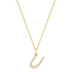 Colgante Oro 9Kts (9)9KLGD01UY Letra U - Diamantes Laboratorio 0,12ct