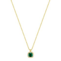 Colgante Oro 9Kts (9)9KLGE229Y Diamantes Laboratorio 0,05ct - Esmeralda