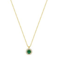 Colgante Oro 9Kts (9)9KLGE231Y Diamantes Laboratorio 0,13ct - Esmeralda