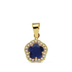 Colgante Oro 9kts 9mm 9K20723-5AZ Piedra Azul