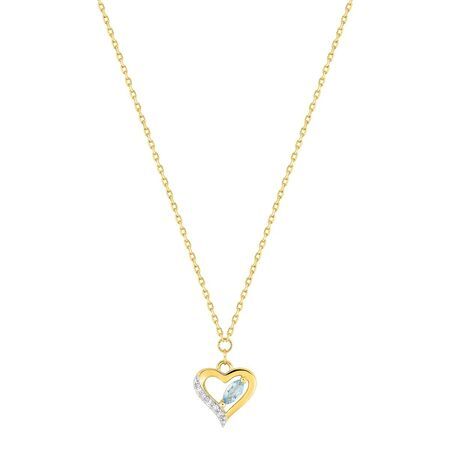 Colgante Oro 9kts Argyor MRM (9)397531.T3 Corazón Piedras Topacio Azul Circonitas