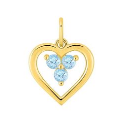 Colgante Oro 9kts Argyor MRM (9)397608.T0 Corazón Piedras Topacio Azul