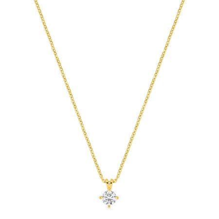 Colgante Oro 9Kts Argyor Mujer (9)9KLGD239Y Diamantes Laboratorio 0,25ct SYN F-VS