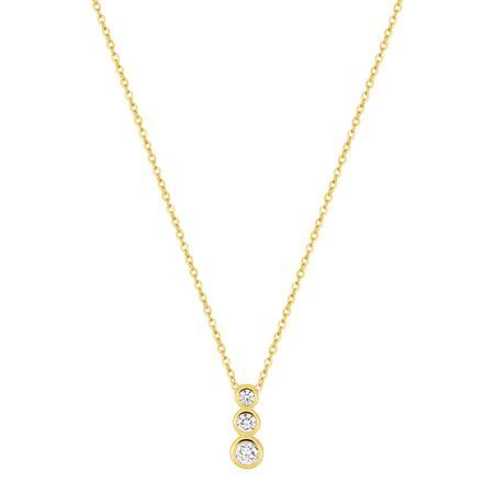 Colgante Oro 9Kts Argyor Mujer (9)9KLGD263Y Diamantes Laboratorio 0,19ct SYN F-VS
