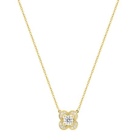 Colgante Oro 9Kts Argyor Mujer (9)9KLGD276Y Diamantes Laboratorio 0,32ct SYN F-VS