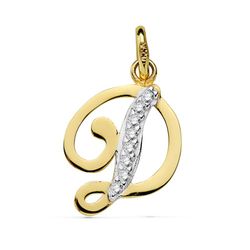 Colgante Oro 9kts Bicolor Plata 15x12mm 9K16740-D Circonitas