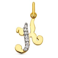 Colgante Oro 9kts Bicolor Plata 15x12mm 9K16740-K Circonitas