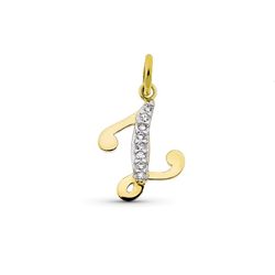 Colgante Oro 9kts Bicolor Plata 15x12mm 9K16740-Z Circonitas