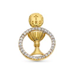 Colgante Oro 9kts Bicolor Plata 16mm 9K12968 Circonitas