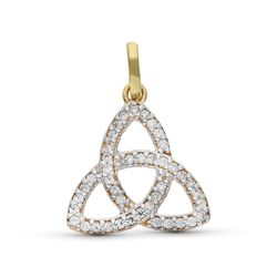Colgante Oro 9kts Bicolor Plata 16x17mm 9K20176 Circonitas