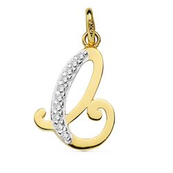 Colgante Oro 9kts Bicolor Plata 17x11mm 9K16740-C Circonitas