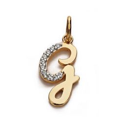 Colgante Oro 9kts Bicolor Plata 18x9mm 9K16740-G Circonitas
