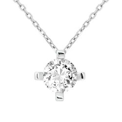 Colgante Oro Blanco 18kts 0609533 Diamante Laboratorio 1,00 cts