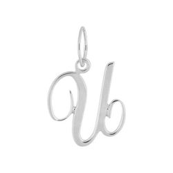 Colgante Oro Blanco 18kts (18)2930UG Letra U Cursiva