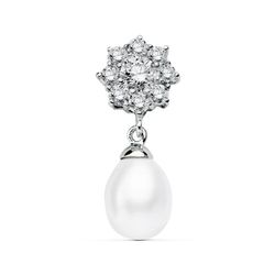 Colgante Oro Blanco 18kts 23x10mm 11548-5 Perla