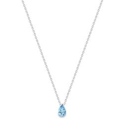 Colgante Oro Blanco 18kts Argyor MRM (18)3.7151.T1 Piedra Topacio Azul 0,46ct