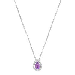 Colgante Oro Blanco 18kts Argyor MRM (18)3.7568.A1 Diamantes 0,08ct GH-P - Piedra Amatista 0,38ct