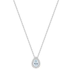 Colgante Oro Blanco 18kts Argyor MRM (18)3.7568.M1 Diamantes 0,08ct GH-P - Piedra Aguamarina 0,34ct