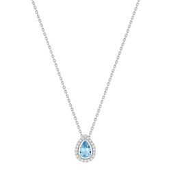 Colgante Oro Blanco 18kts Argyor MRM (18)3.7568.T1 Diamantes 0,08ct GH-P - Piedra Topacio Azul 0,46ct