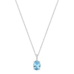 Colgante Oro Blanco 18kts Argyor MRM (18)3.7569.T1 Piedra Topacio Azul 1,41ct