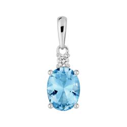 Colgante Oro Blanco 18kts Argyor MRM (18)3.7571.T1 Piedra Topacio Azul 1,48ct