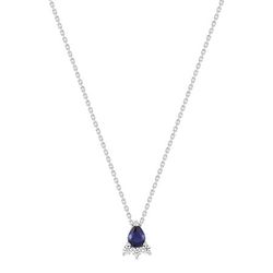 Colgante Oro Blanco 18kts Argyor MRM (18)3.7584.S1 Piedras Zafiro Circonitas