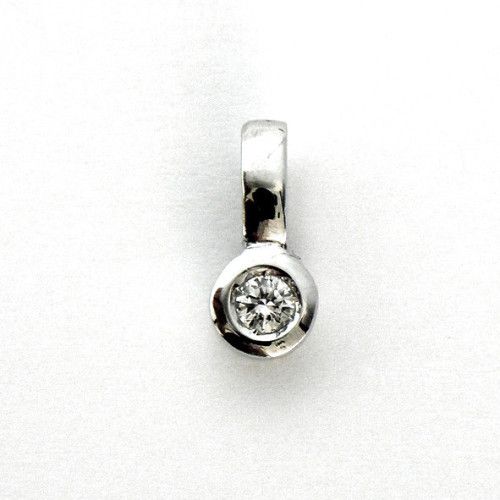Colgante Oro Blanco 18kts Bisel 0,04cts C1/1659/8
