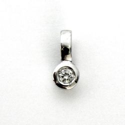 Colgante Oro Blanco 18kts Bisel 0,05cts C1/1659/9