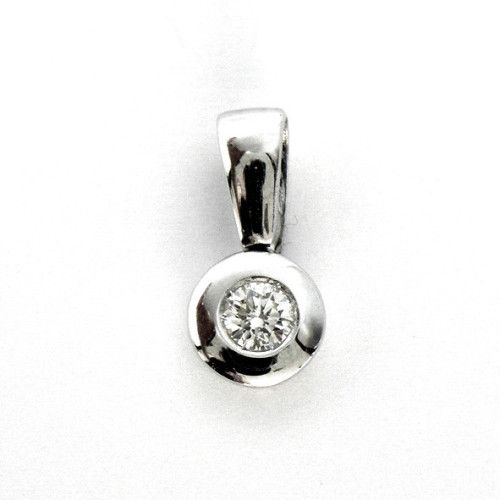 Colgante Oro Blanco 18kts Bisel 0,28cts C1/899/18