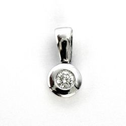 Colgante Oro Blanco 18kts Bisel 0,31cts C1/899/19
