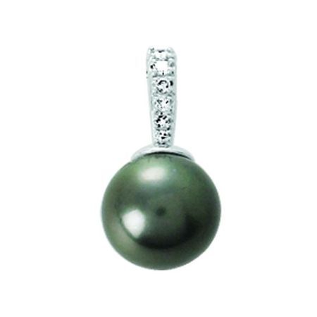 Christian Bernard 18kt White Gold Pendant (18)3.337.Q1 Diamonds With Tahitian Pearl