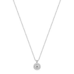 Colgante Oro Blanco 9Kts (9)9KLGD124W Diamantes Laboratorio 0,16ct