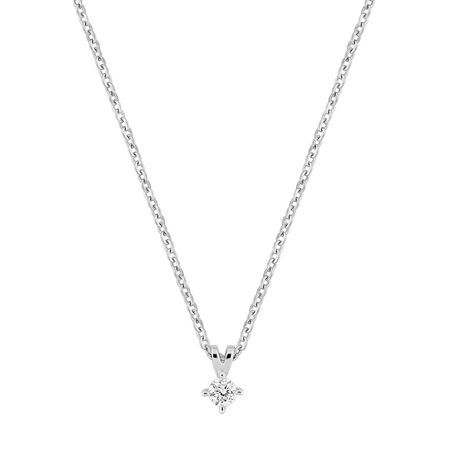 Colgante Oro Blanco 9Kts Argyor Mujer (9)9KLGD235W Diamantes Laboratorio 0,05ct SYN F-VS